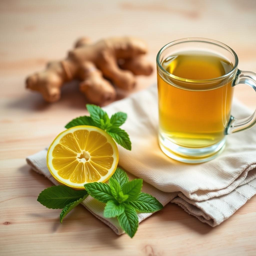 Herbal tea and relaxation supporting digestive wellness